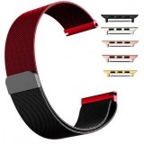 Curea otel, Milanese Loop Slim, compatibila cu Apple Watch 9|8|7|6|5|4|3|2|1 Series, 49mm|45mm|44mm|42mm, Black Wine