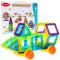Set de constructie 128 piese, educativ si creativ, MAGNETIC CONSTRUCTION BLOCKS