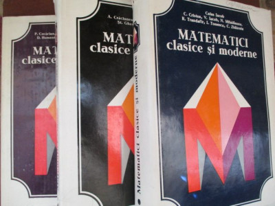 Matematici clasice si moderne 1,2,3 V. Iacob, R. Trandafir foto