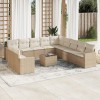 VidaXL Set canapele de grădină cu perne, 12 piese, bej, poliratan 3251535