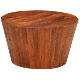 VidaXL Măsuță de cafea, &Oslash; 52x30 cm, lemn masiv de mango brut