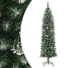 vidaXL Brad de Crăciun artificial slim cu suport, 150 cm, PVC