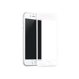 Folie Sticla 9H Full Screen iPhone 7 Plus / 8 Plus, Alb, Securizata, Protectie Ecran, Transparenta