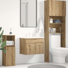 vidaXL Dulap chiuvetă baie, stejar artizanal, 60x38,5x46 cm, lemn 862024