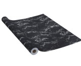 Folie autocolanta TopBazar, tip marmura, neagra, 60x 200 cm, rezistenta la apa, usor de curatat