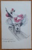 Carte postala cromolitografiata, erotica, inceput de secol 20, Necirculata, Printata