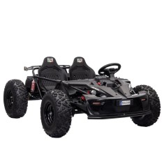 Buggy electric pentru 2 copii, Kinderauto General, 800W, 48V, 20Ah, roti gonflabile, music player, negru