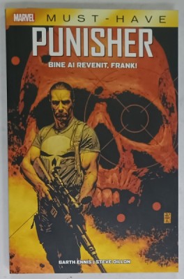 PUNISHER , BINE AI REVENIT , FRANK ! MARVEL MUST - HAVE , by GARTH ENNIS / STEVE DILLON , 2022, BENZI DESENATE CU TEXT IN LIMBA ROMANA foto