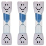 Cumpara ieftin Set 3 clepsidre pentru perierea dintilor, 3 minute, 10 x 2.5 cm, albastru