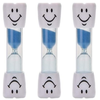 Set 3 clepsidre pentru perierea dintilor, 3 minute, 10 x 2.5 cm, albastru foto