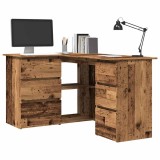 Cumpara ieftin Birou de colț, lemn vechi, 145 x 100 x 76 cm, PAL