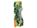 Conector &Icirc;mbinare Șine 0,5-16mm&sup2; 3 Borne Galben-Verde