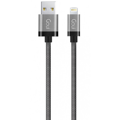 Cablu Date si Incarcare USB la Lightning Goui Metallic, 1 m, Gri G-LC8PIN-02S foto