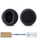 Set 2 bureti pentru casti DENON AH-D9200, AH-D7200, AH-D7000, AH-D5200, AH-D5000, AH-D2000, Over-Ear - Negru - Spuma cu memorie - Piele ecologica