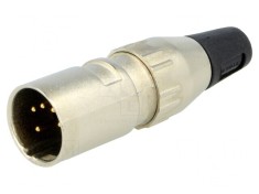 Mufă XLR 5 Pin Tată pe Cablu Contacte Alamă