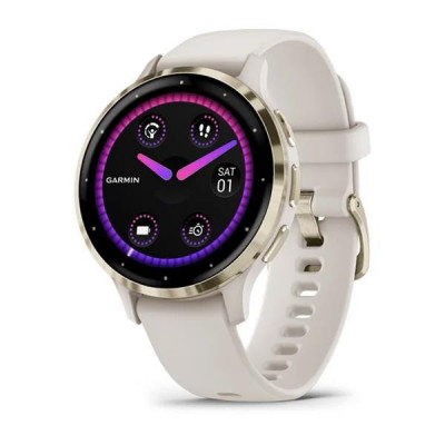 Ceas Garmin Venu 3S, Ivory/ Soft Gold foto