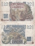 1949 (17 II), 50 francs (P-127b.5) - Franța