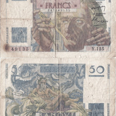 1949 (17 II), 50 francs (P-127b.5) - Franța