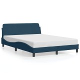 Cumpara ieftin Cadru de pat cu tablie, Dover, albastru, 140x200 cm, catifea