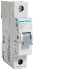Siguranta automata 50A 1P Curba C 4,5ka Hager MY150