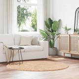 VidaXL Covor shaggy cu pom &icirc;nalt, NAVARRA, bej, 160x160 cm, poliester