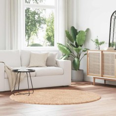 vidaXL Covor shaggy cu pom &icirc;nalt, NAVARRA, bej, 160x160 cm, poliester
