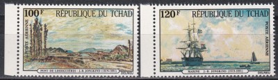 Ciad 1976 -100 de ani de impresionism - Picturi de Johan Bathold Jongkind, MNH foto