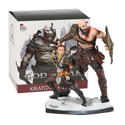 Figurina God of War Kratos si Atreus foto