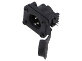 Conector XLR AMPHENOL AXS3MP1H 3 pini IP65 unghiular 15A 133V