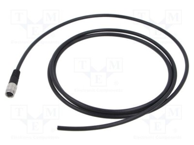 Cablu BINDER 4 pini ecranat pentru senzori automatizări 2m IP67 foto