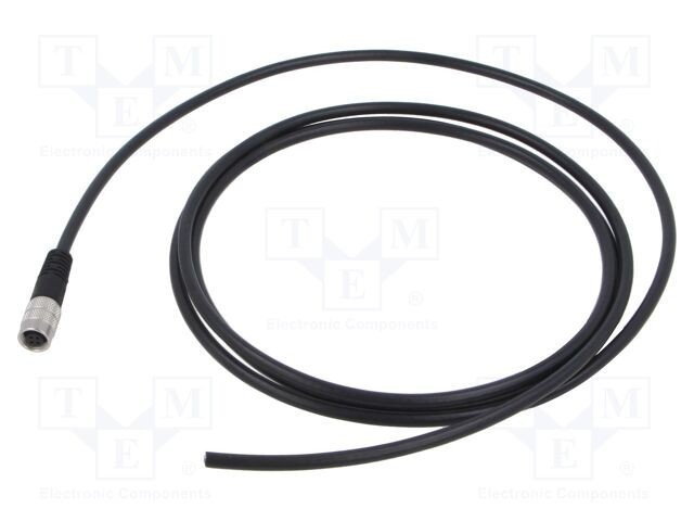 Cablu BINDER 4 pini ecranat pentru senzori automatizări 2m IP67