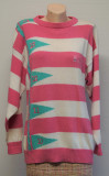 Pulover vintage IZOD hand intarsia, Multicolor, L/XL