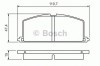 Set placute frana,frana disc TOYOTA COROLLA (E11) (1997 - 2002) BOSCH 0 986 468 701