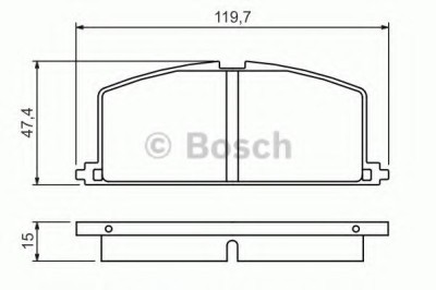 Set placute frana,frana disc TOYOTA COROLLA (E11) (1997 - 2002) BOSCH 0 986 468 701 foto
