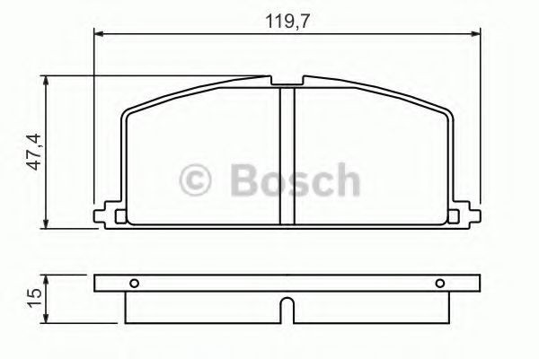 Set placute frana,frana disc TOYOTA COROLLA (E11) (1997 - 2002) BOSCH 0 986 468 701