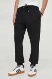 Gant pantaloni de trening din bumbac culoarea negru, neted