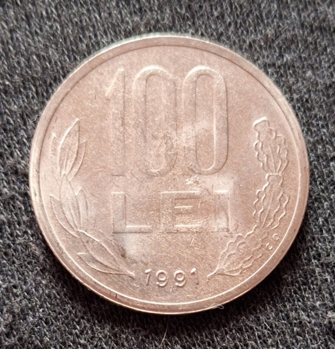 Romania 100 lei 1991 UNC 9 rotunjit RR