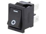 Intrerupător Rocker SPST ON-OFF 10A/250VAC, Negru, IP40