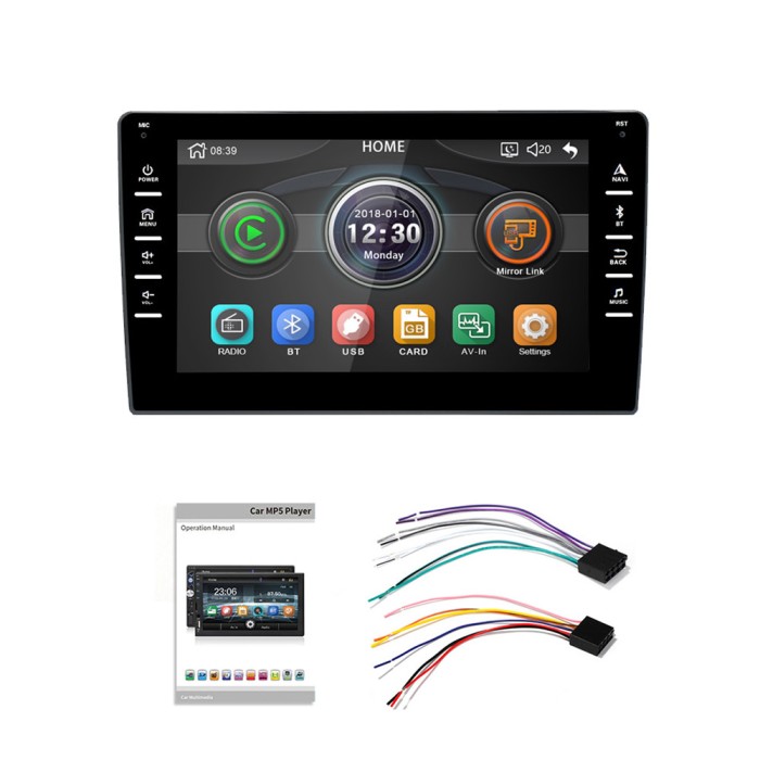 MP5 Player auto 2DIN, ecran tactil 10.1&rdquo;, GPS, HD, BT