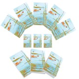 Set 11 Carnete de Buzunar Vis Acvatic, 100 Foi Velina, 5x8cm, Coperta Lucioasa, Brosate, Soapta Stelelor