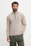 Aeronautica Militare pulover de l&acirc;nă culoarea bej, light, cu turtleneck, MA1570UL00415