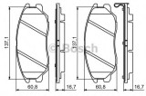 Set placute frana,frana disc HYUNDAI TERRACAN (HP) (2001 - 2006) BOSCH 0 986 494 347