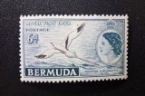 Bermuda 1953 Vizita Regală a Reginei Elisabeta a II-a Timbru 6d Pasărea Tropică cu Cioc Galben MNH Neștampilat - A183
