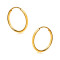 Cercei din aur galben 375 - cercuri delicate, suprafață rotunjită lucioasă, 12 mm