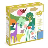 Set creativ Little papers cu 21 foi pretaiate si accesorii incluse, Djeco