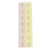 Cutie organizator Pufo Weekly Duo pentru medicamente, vitamine sau suplimente pe saptamana cu doua compartimente pe zi, mov/ galben