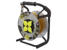 Prelungitor alimentare KEL 3x1,5mm&sup2; cu 4 prize, 20m, 16A, gumă galbenă