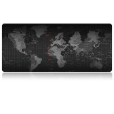 Protectie de birou, harta lumii, 30 x 80cm, negru