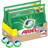 Detergent de rufe capsule Ariel All in One PODS Original, 2x54 buc, 108 spalari