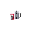 Infuzor Cafea Ceai Klausberg KB-7704, 1L, Sticla Borosilicata, Inox, Gri